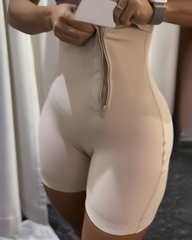 Strapless Seamless Side Zipper Abdomen Shaping Body Shaper