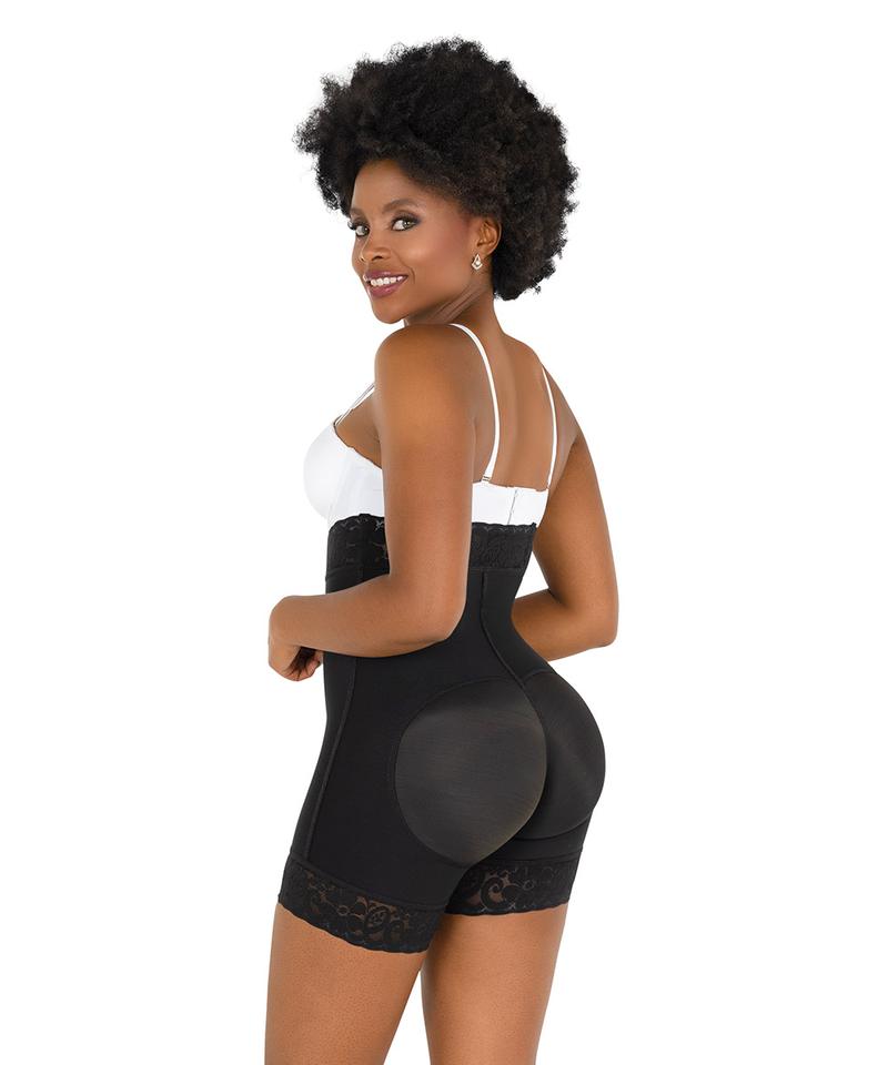 High Waist Front Zipper Booty Shaper Colombian Shapewear Short