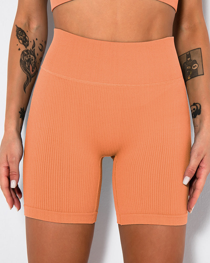 High Waist Fitness Pants Sports Running Yoga Shorts