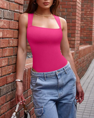 Seamless Ribbed Sleeveless Bodysuit