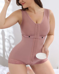 Tummy Bust Garments Front Closure Lace Shapewear