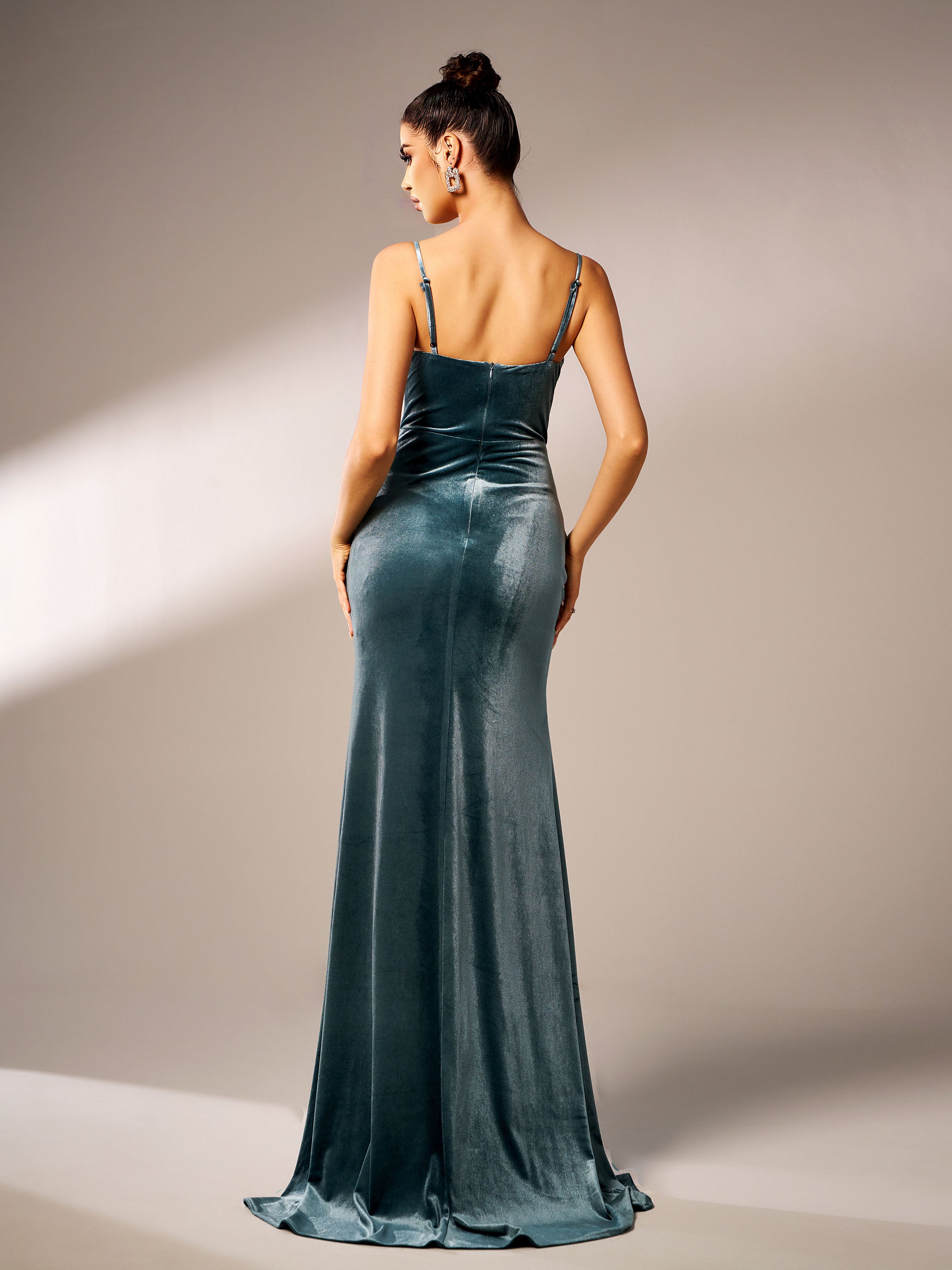 Velvet Corset Maxi Prom Dress