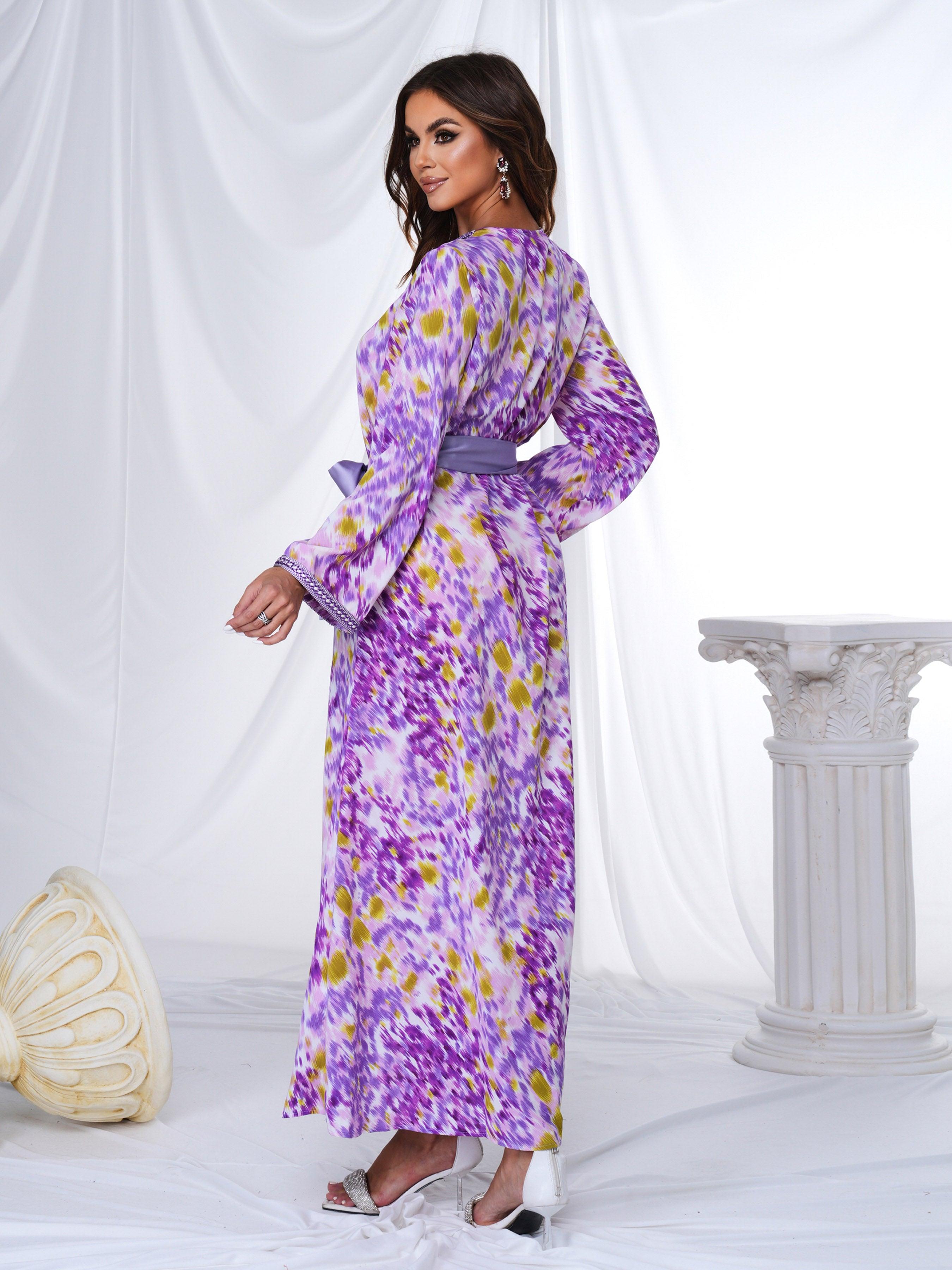 Tie-dye Long Sleeve Loose Dress