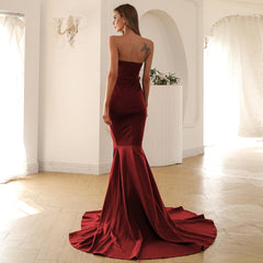 Strapless Mermaid Evening Dress