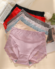 Lace Breathable Plus Size Tummy Control Briefs