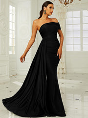 Draping Emerald Green Dress