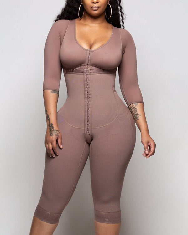 Tummy Control Hook And Eye Closure Support Shapewear