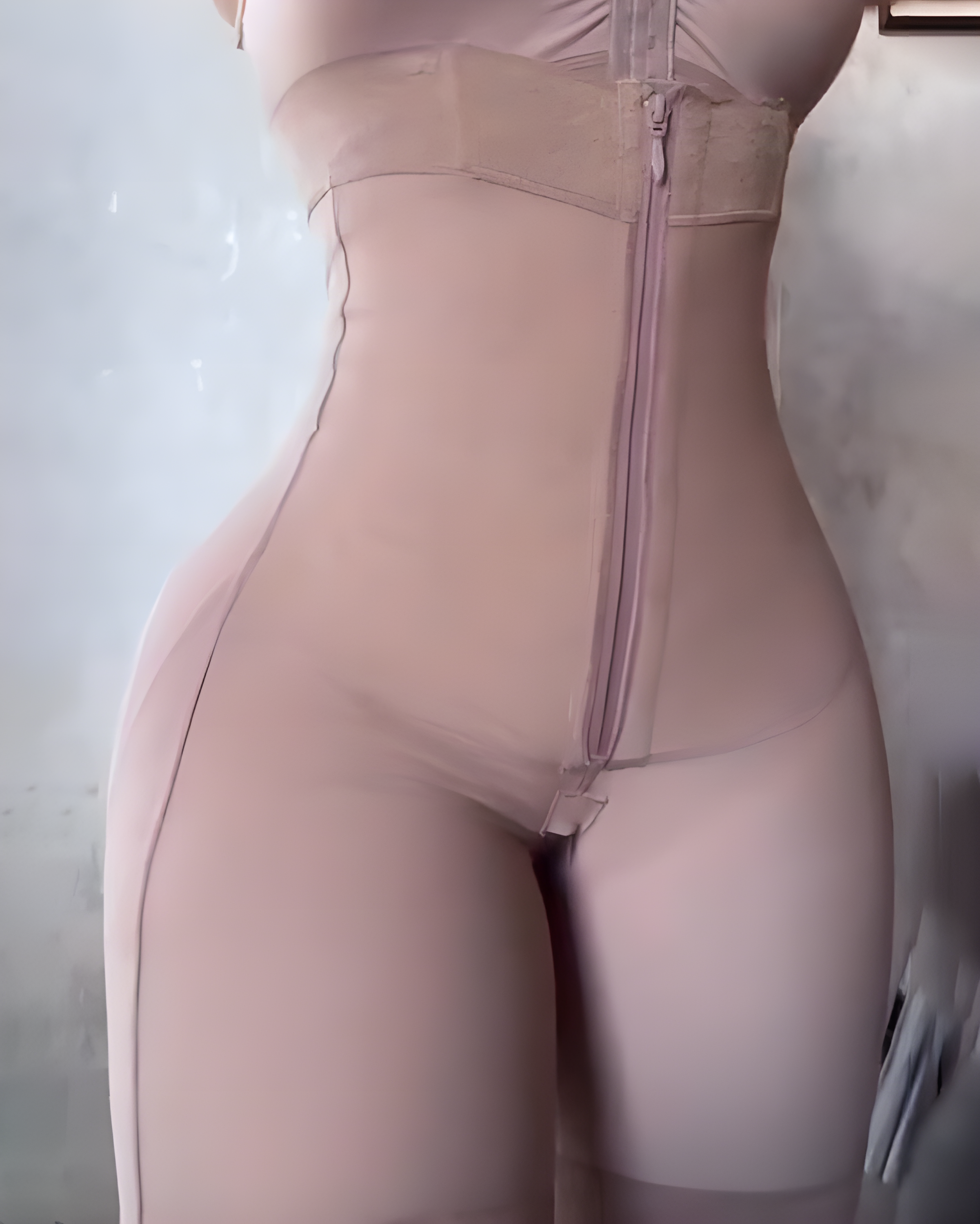 High-Rise Tummy Compression Front-Zip Hip-Lifting Shorts
