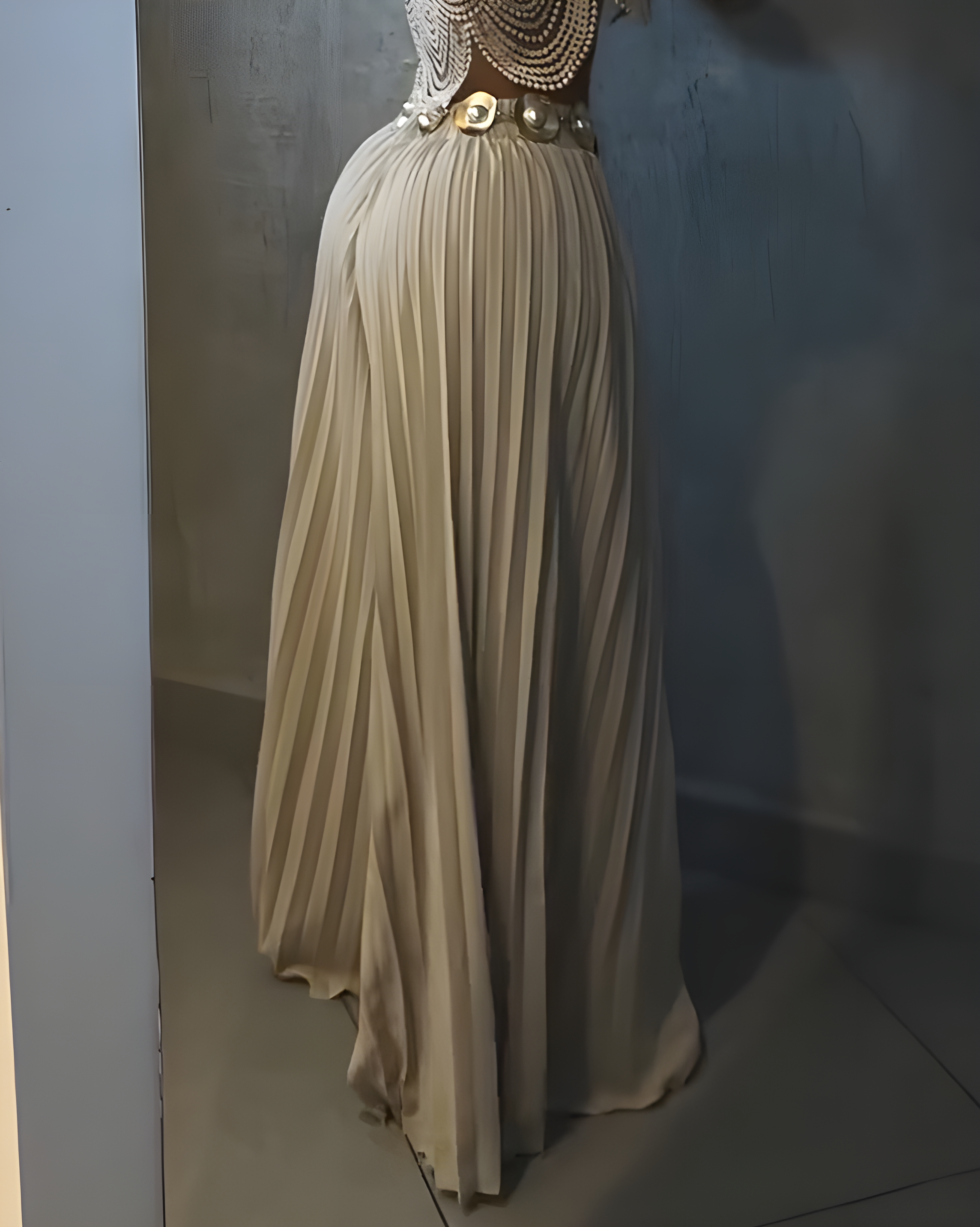 Casual Ruched Wide-Leg Pants