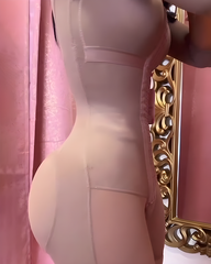 Mid-Length Sleeve Strong Tummy-Control Steel Bone Shapewear