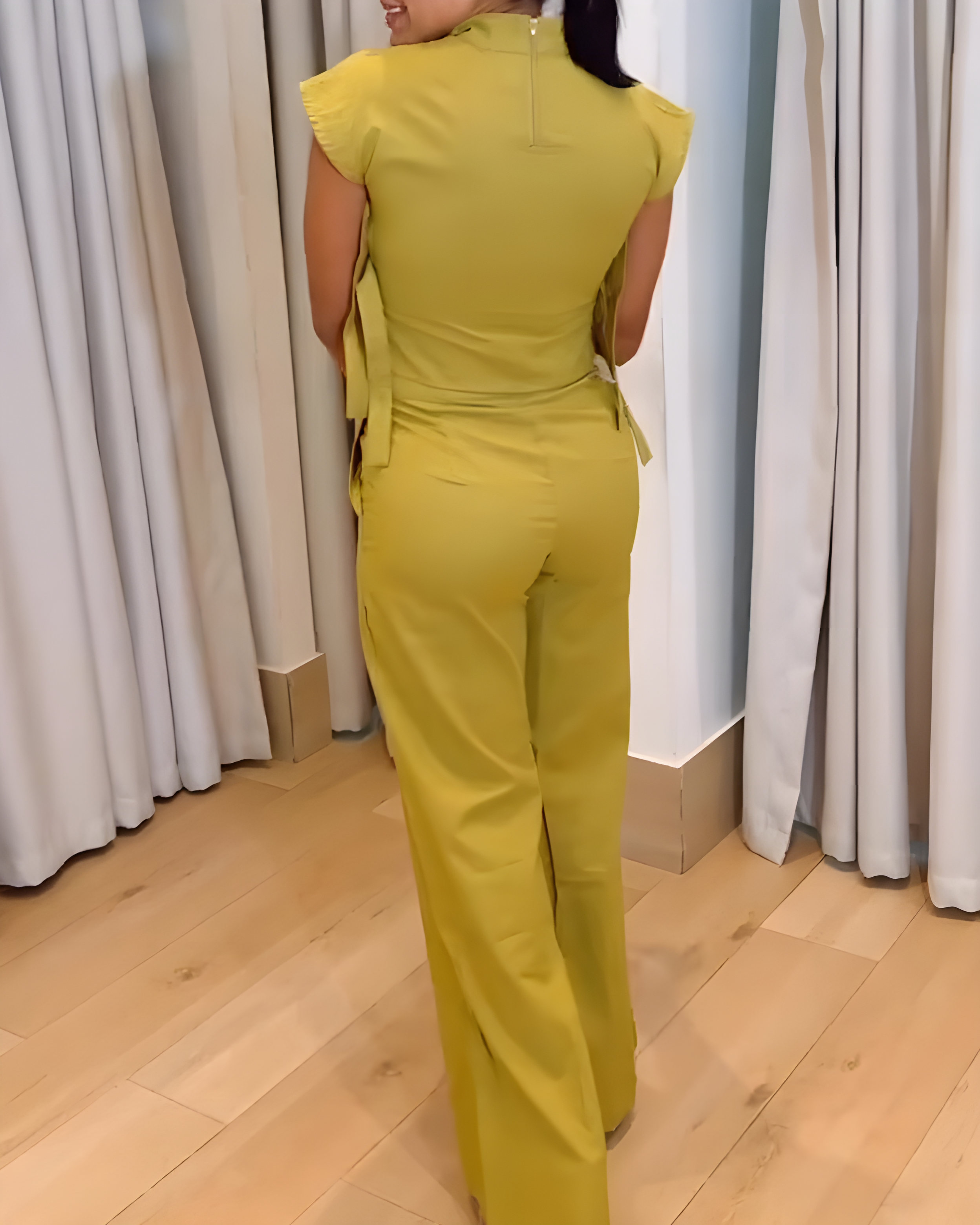 Casual Wide-Leg 2-Piece Suit