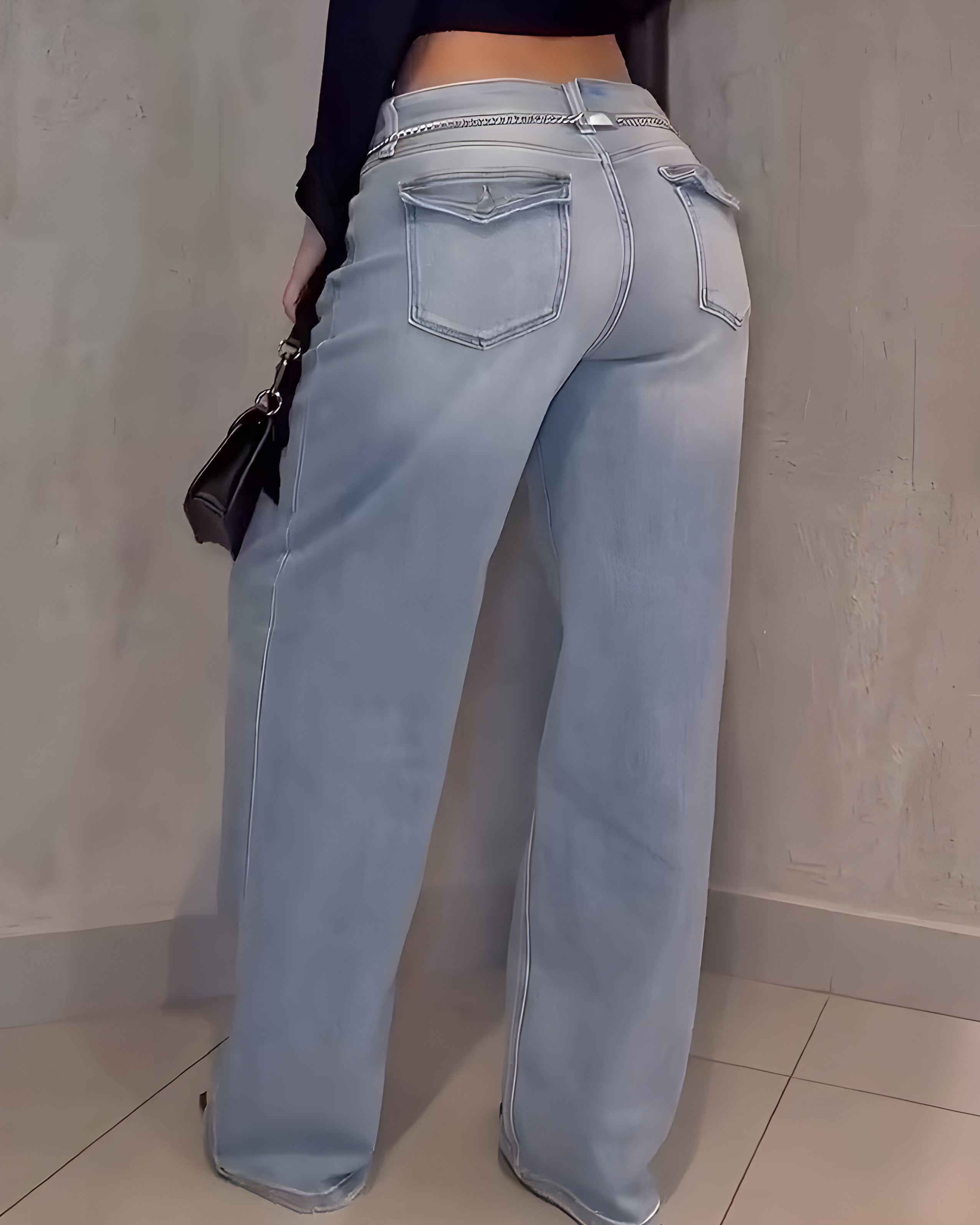 High-Waisted Comfort Wide-Leg Jeans