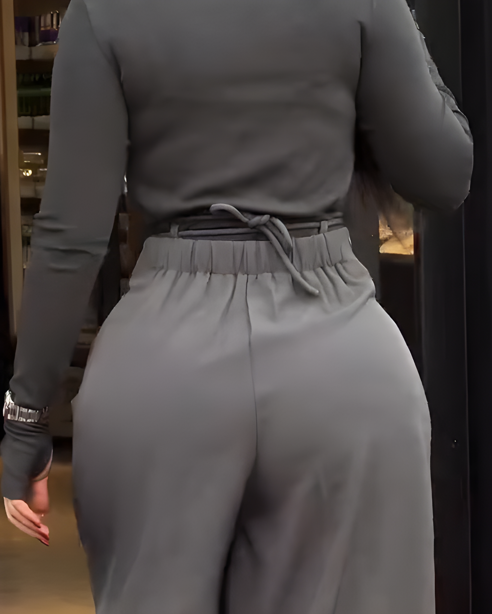 Slim Casual Wide-Leg Pants