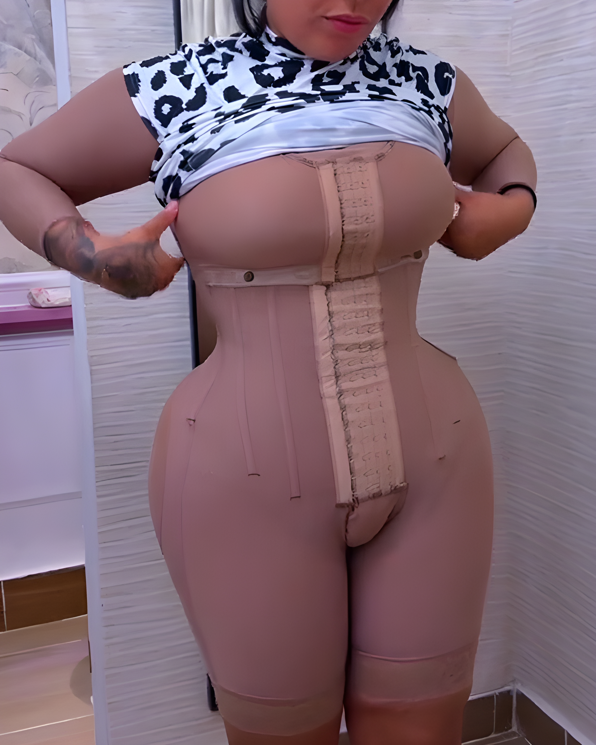 Long-Sleeved Abdominal Compression Body Shaper
