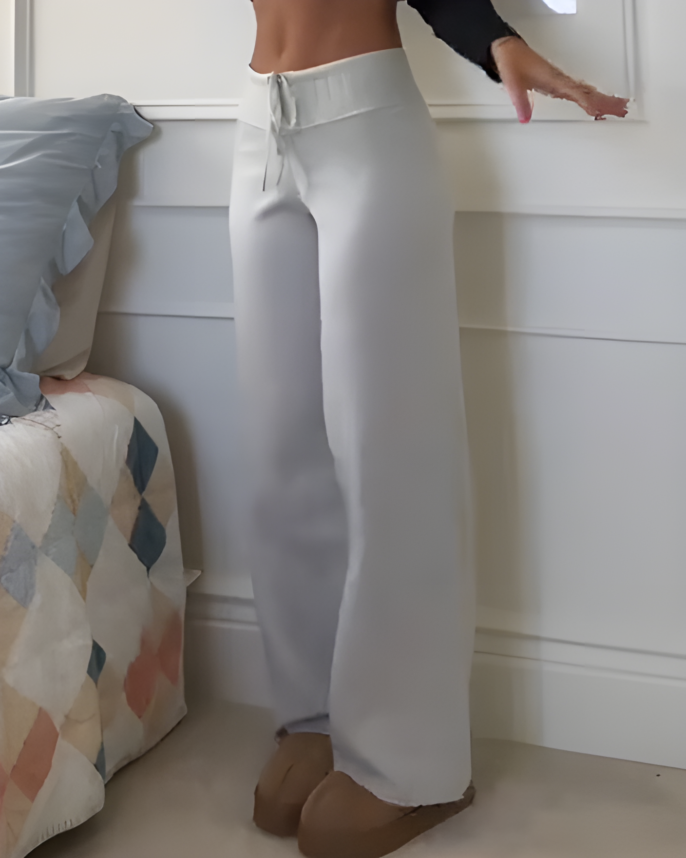 Comfortable Knitted Wide-Leg Pants