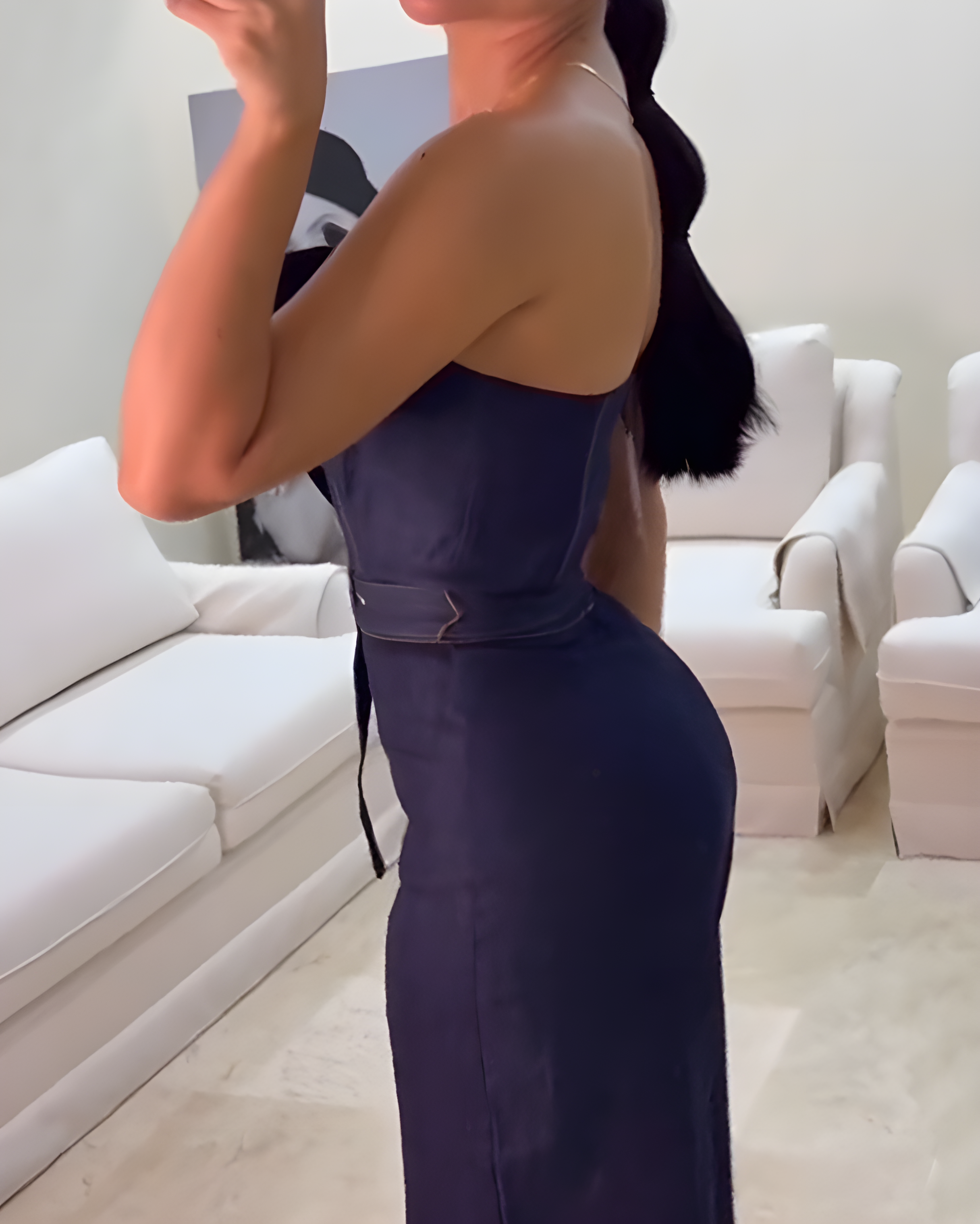 Bandeau Sleeveless Denim Slim Jumpsuit