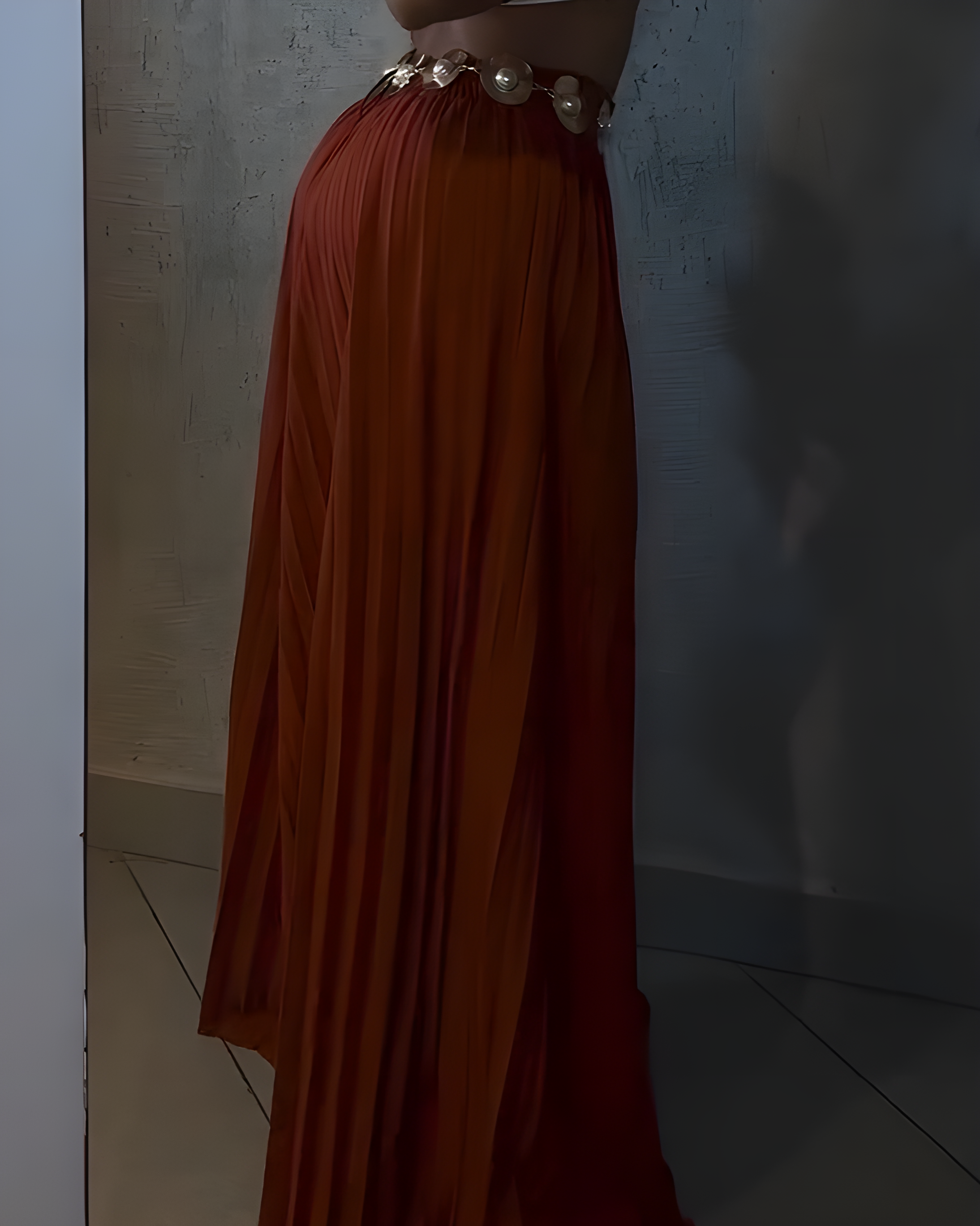 Casual Ruched Wide-Leg Pants