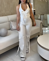 Sleeveless Casual 2-Piece Set