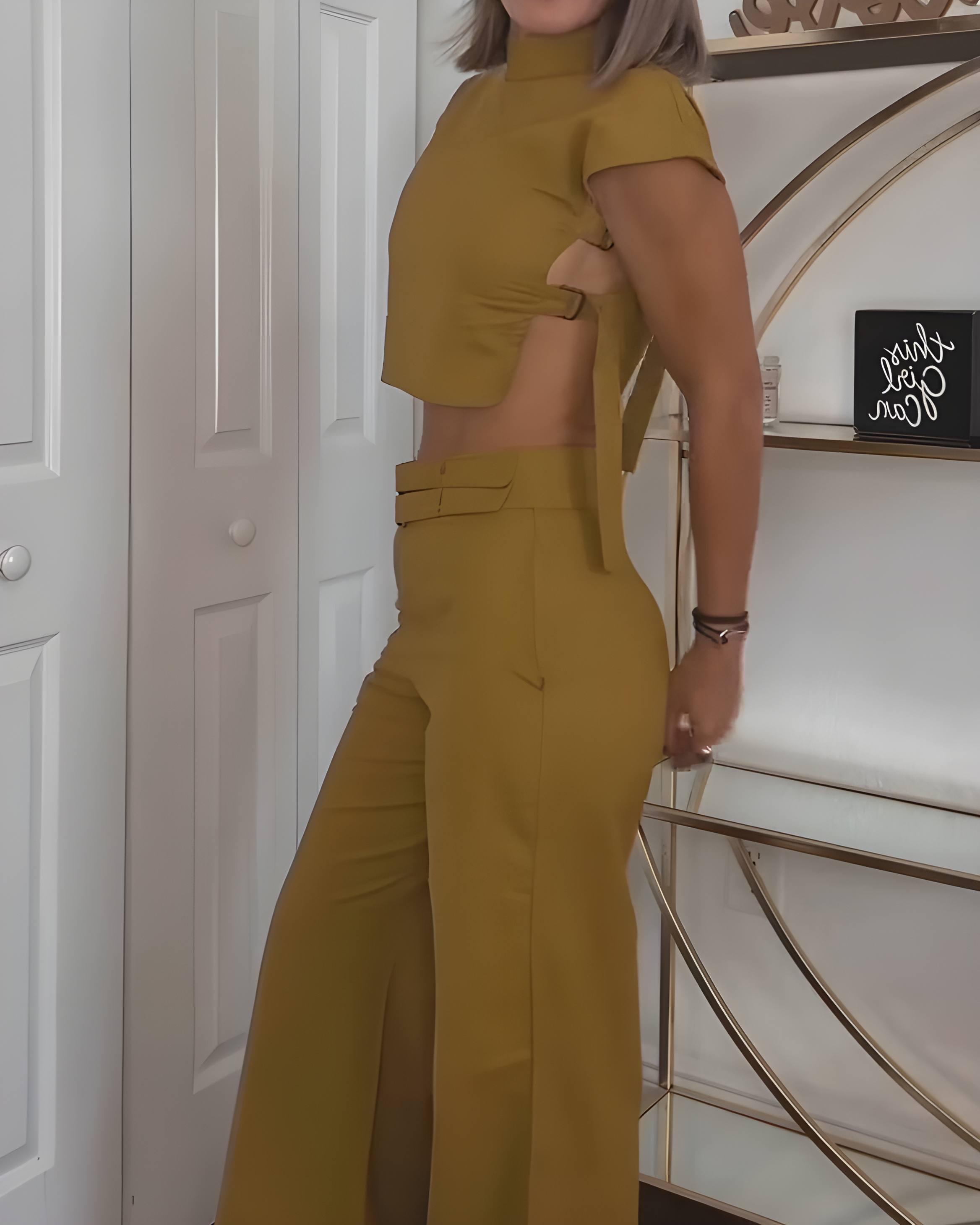Casual Wide-Leg 2-Piece Suit