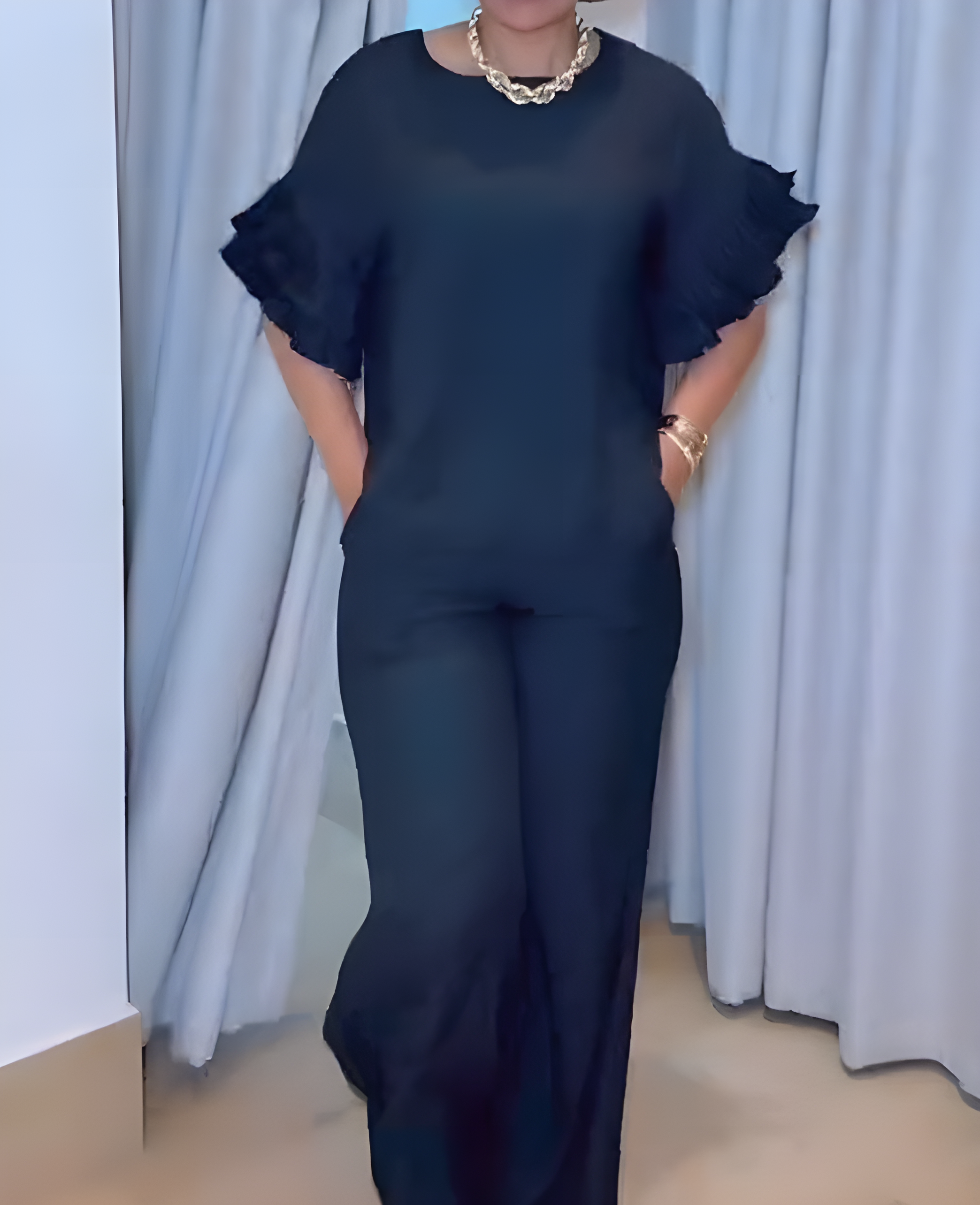 Ruffled Loose Casual 2-Piece Set