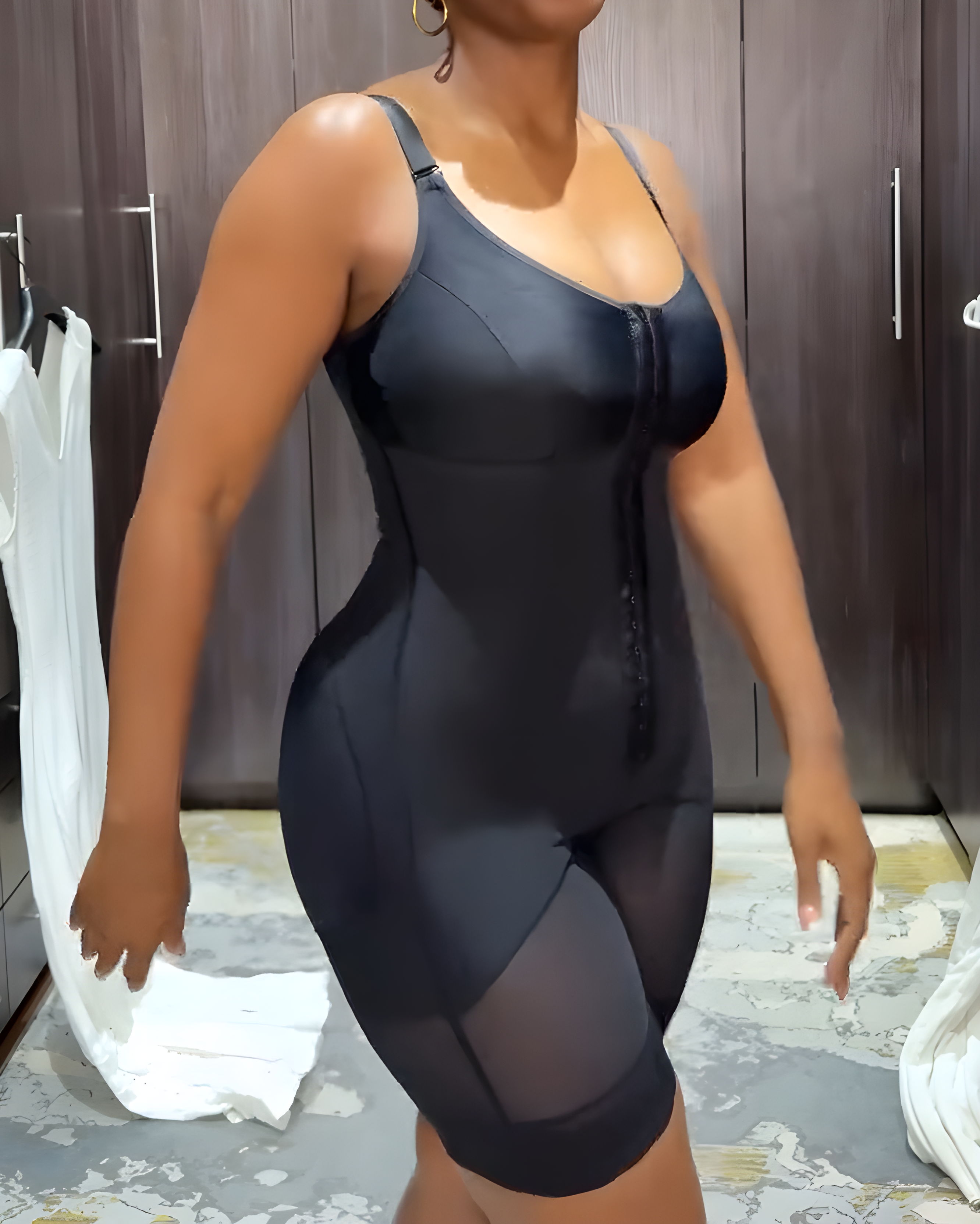 Lace Trim Tummy Sculpting Full Body Shaper