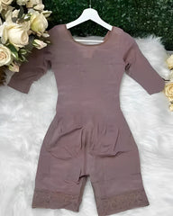 Mid-Sleeve Hourglass Shaping Hook and Eye Full Body Shaper