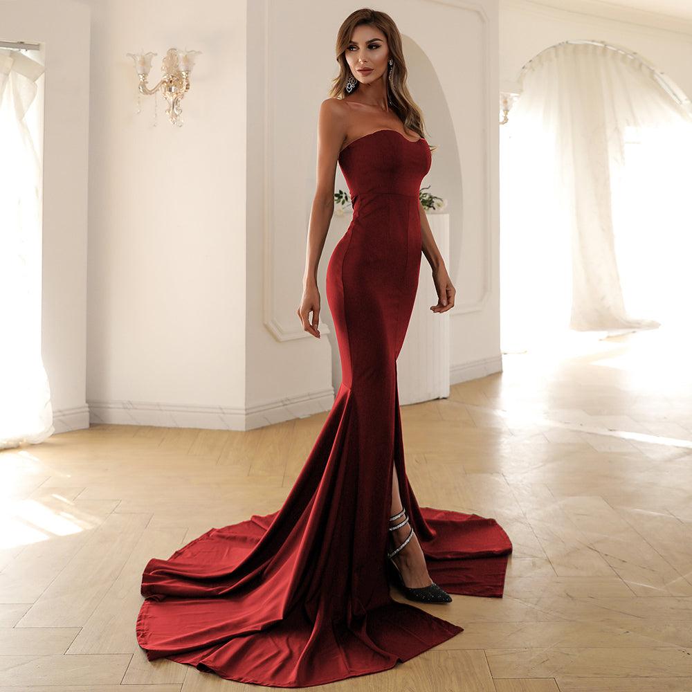 Strapless Mermaid Evening Dress