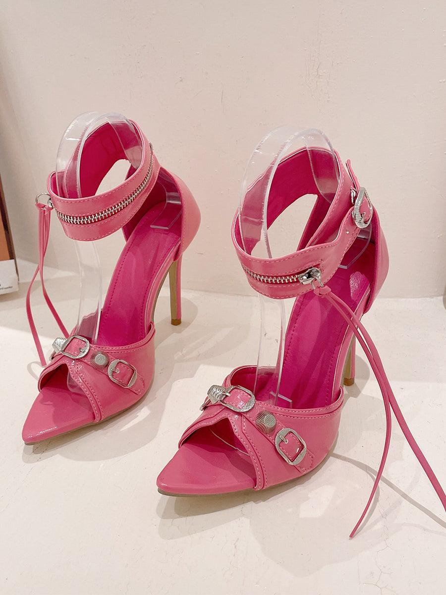 Fish Mouth High-heeled Sandals Peep Toe
