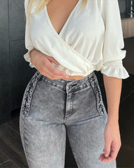 Design Braided Skinny Jeans