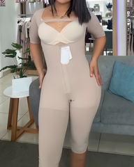 Mid-Length Sleeve Belly Shaping Body Shaper