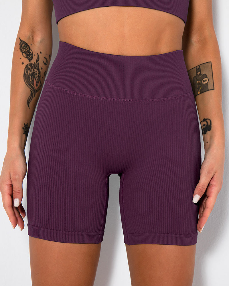 High Waist Fitness Pants Sports Running Yoga Shorts