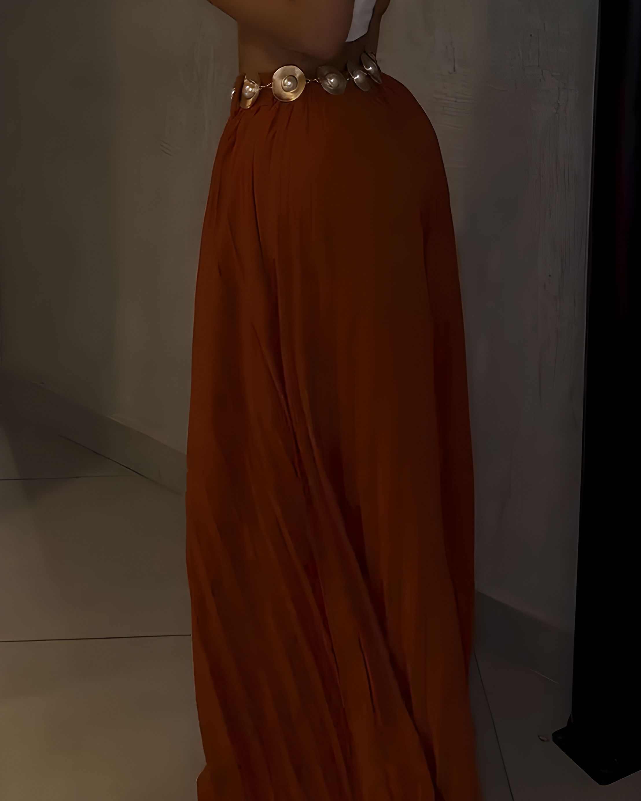 Casual Ruched Wide-Leg Pants