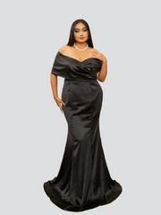 Plus Off Shoulder Mermaid Evening Dress