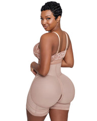 Double Pressure Flatten Abdomen Adjustable Front Closure Hook-eye Shapewear