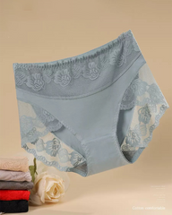 Lace Breathable Plus Size Tummy Control Briefs