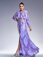 Cutout Sequin Maxi Dress