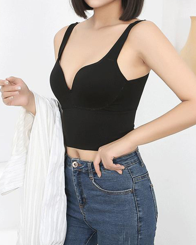 Shockproof Without Wire 3D Push-up Running Sports Bra