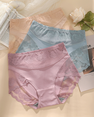 Lace Breathable Plus Size Tummy Control Briefs