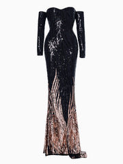 Mermaid Sequin Evening Dress
