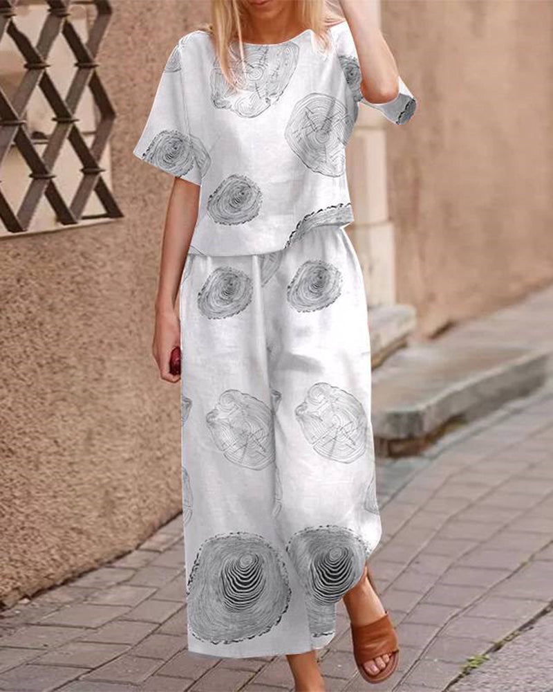 Retro Print Two Piece Sets