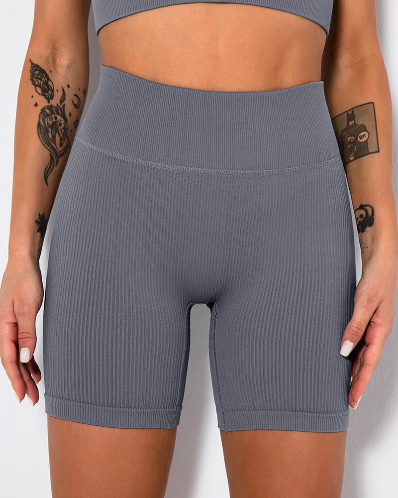 High Waist Fitness Pants Sports Running Yoga Shorts