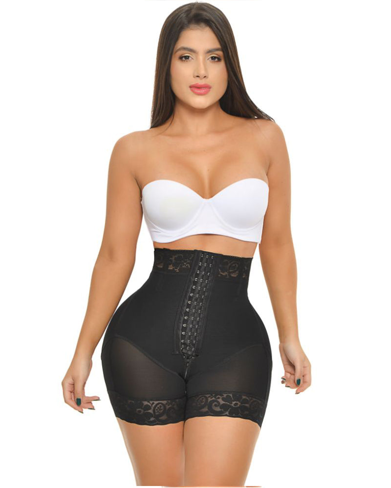 High Waist Push Up Short With 3 Rows Of Snaps And Enhancement