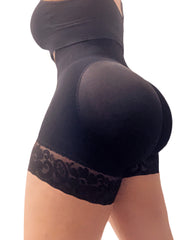 High Waisted Mid-Section Tummy Control Double Curvy Compression BBL Shorts