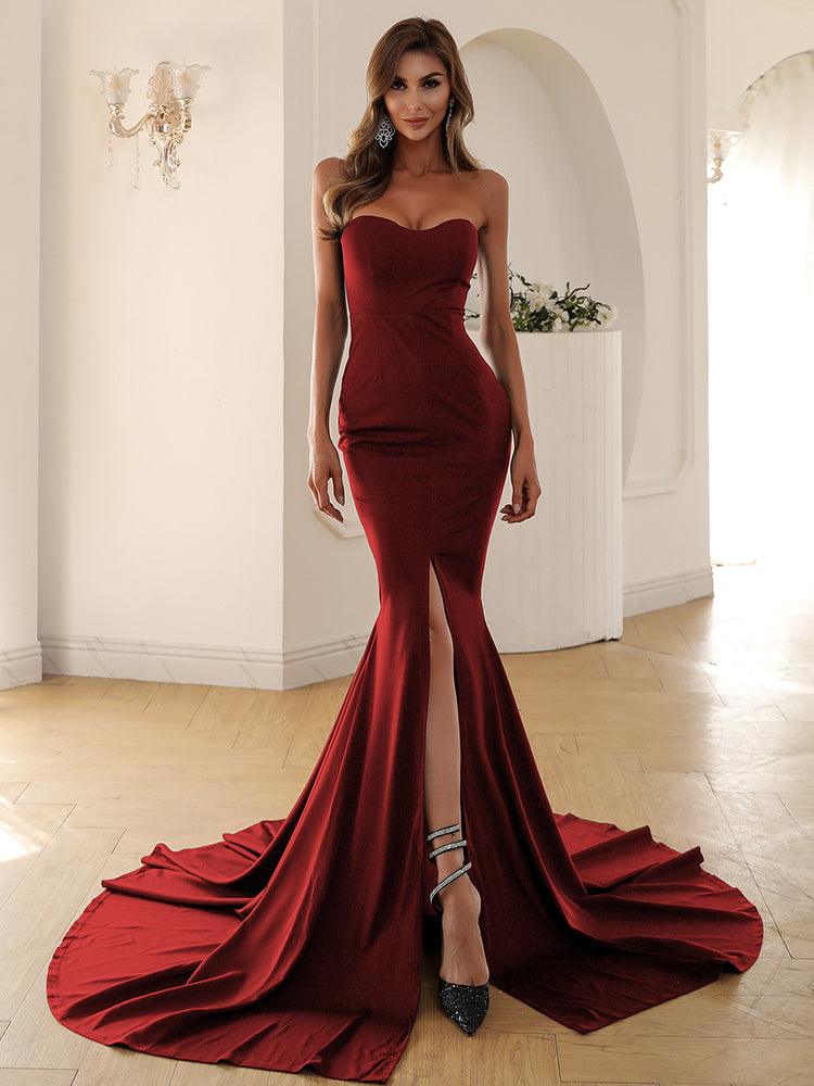 Strapless Mermaid Evening Dress