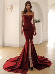 Strapless Mermaid Evening Dress