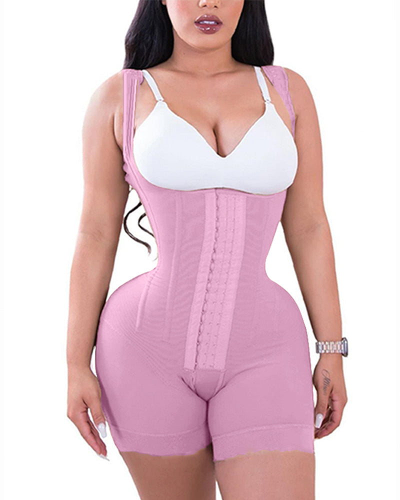 Tummy Control Double Compression Adjustable Bodysuit