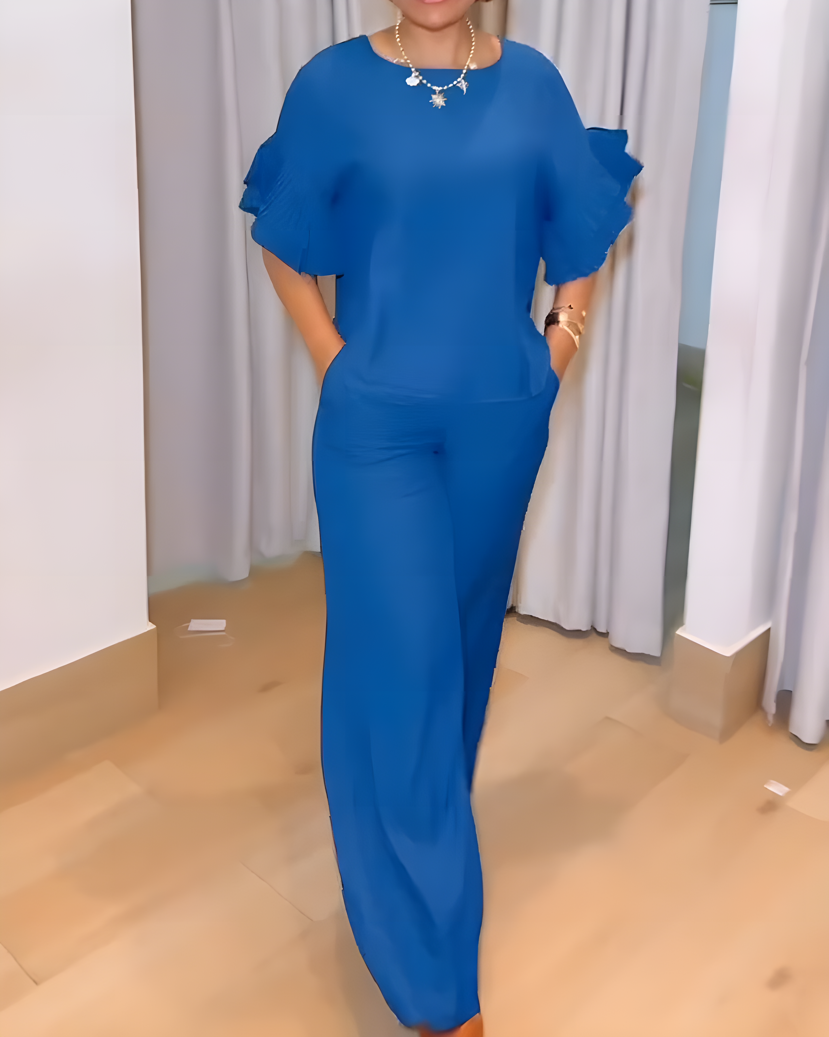 Ruffled Loose Casual 2-Piece Set