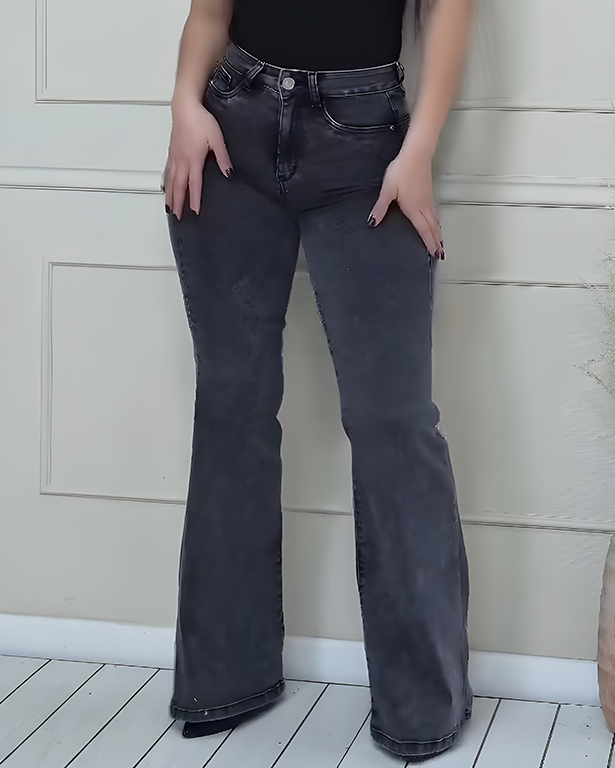 Stitching Pentagram Stretch Slim Jeans