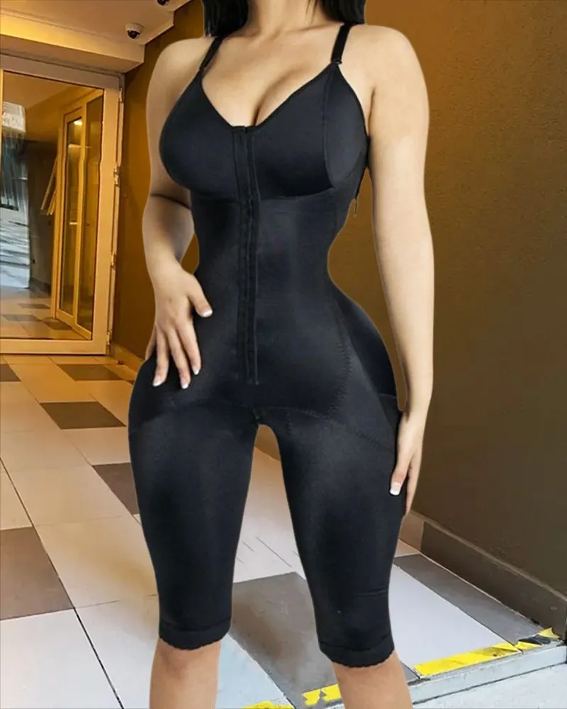 Compression Closure Hook-eye Butt Lifter Mid-Leg Shapewear