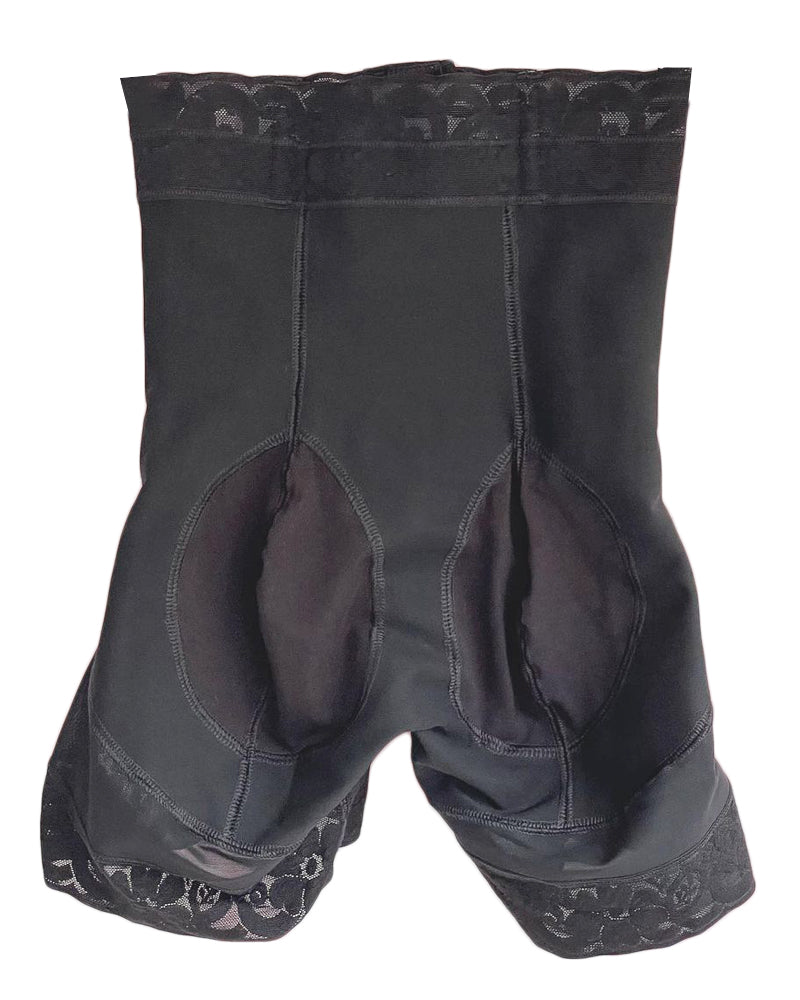 Extra High Waisted Butt Lifting Shaping Shorts With Zipper
